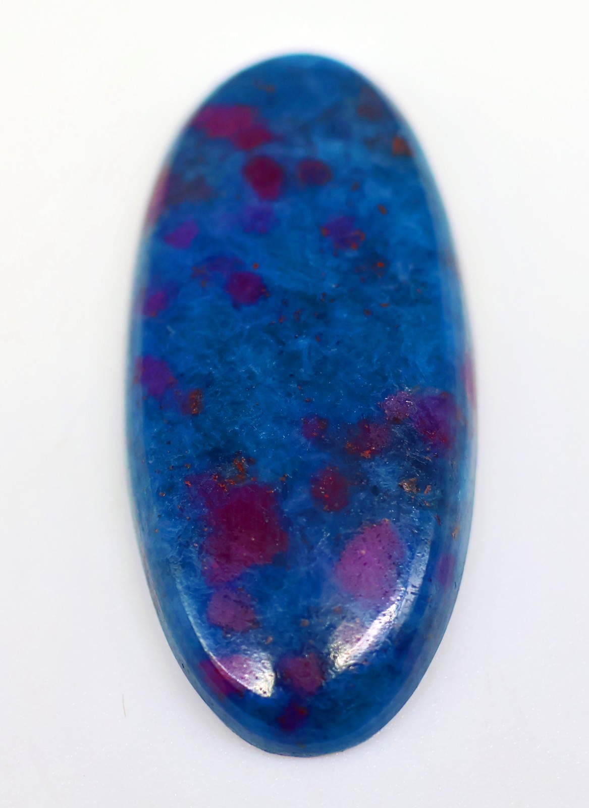 38 Ct 6X16X34 mm Natural Ruby Sapphire in Kyanite Oval Cabochon Gemstone PA-346