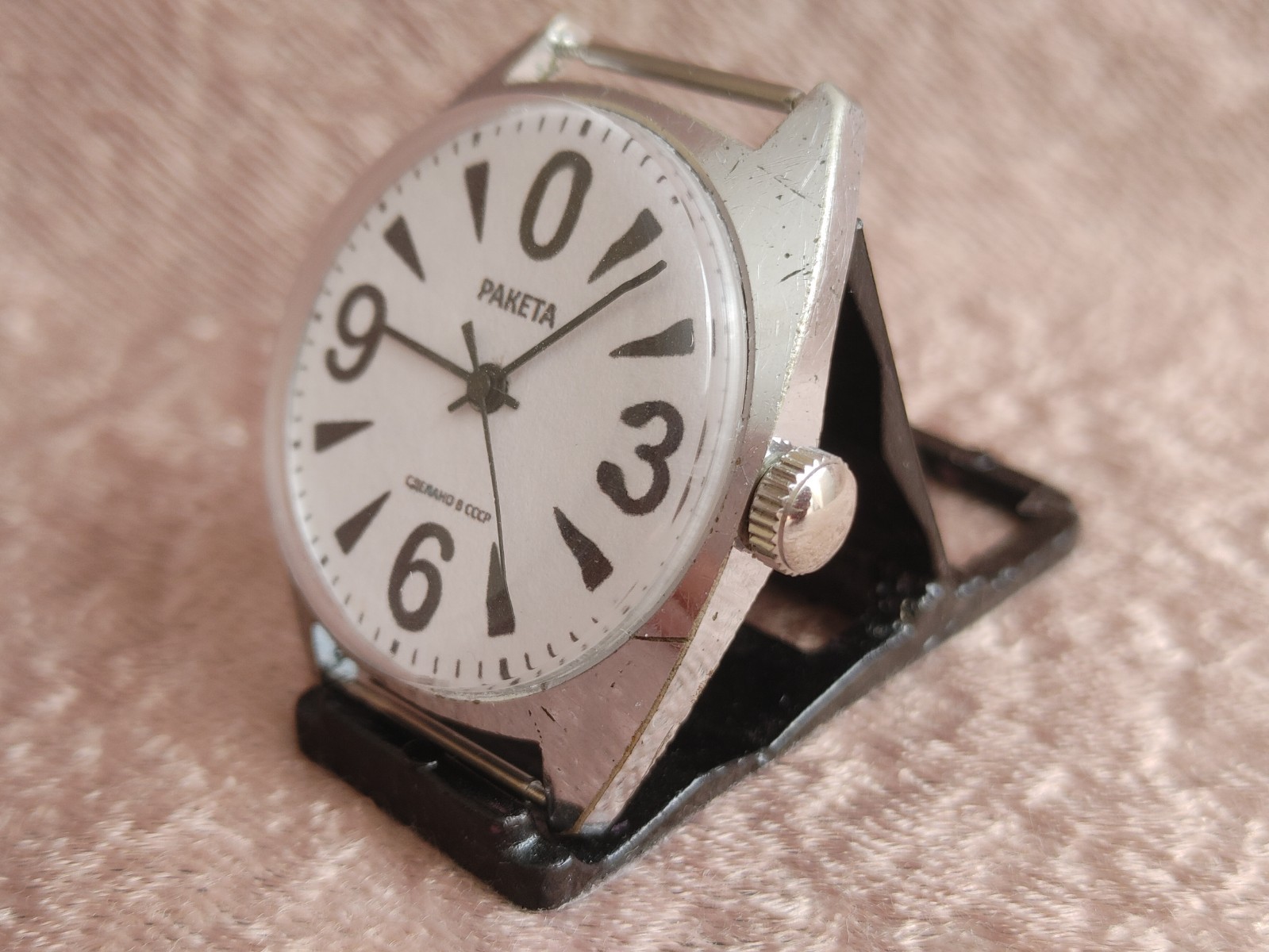 Watch Raketa Big Zero Mechanical Men Wrist Watch USSR Vintage Soviet