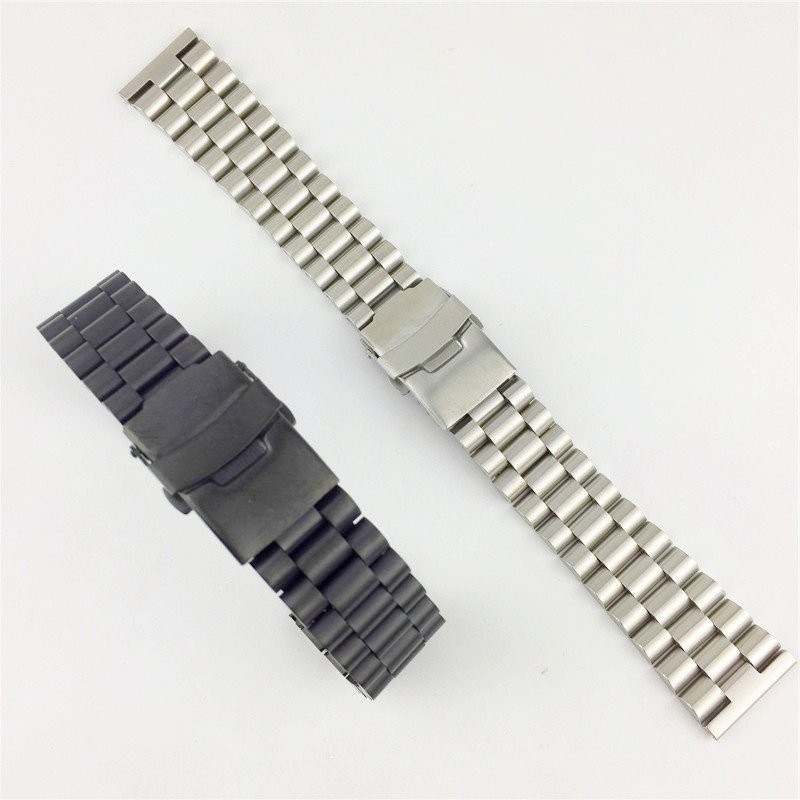 Solid Brushed Stainless Steel Watch Strap Band Wrist Bracelet 18 20 22 24 26mm