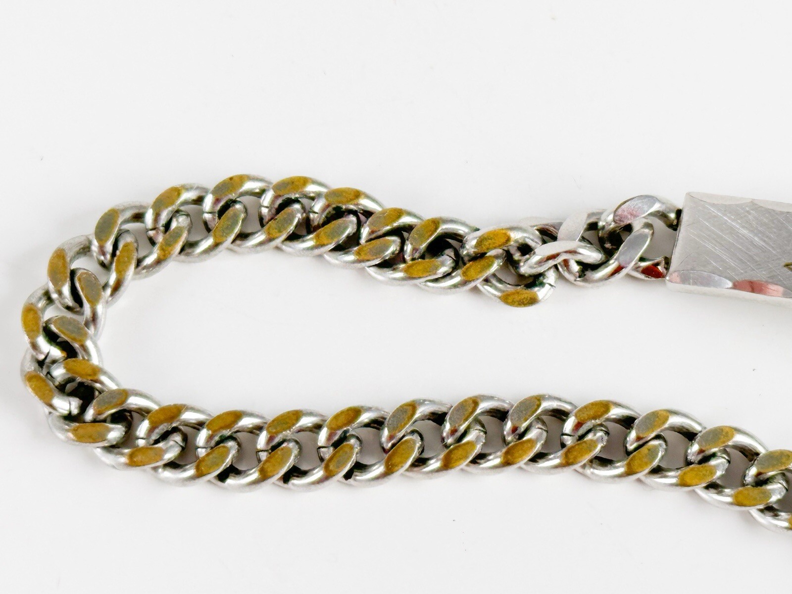 “Debbie“ Speidel USA ID Identification Bracelet Vintage Silver Tone Cuban Ladies