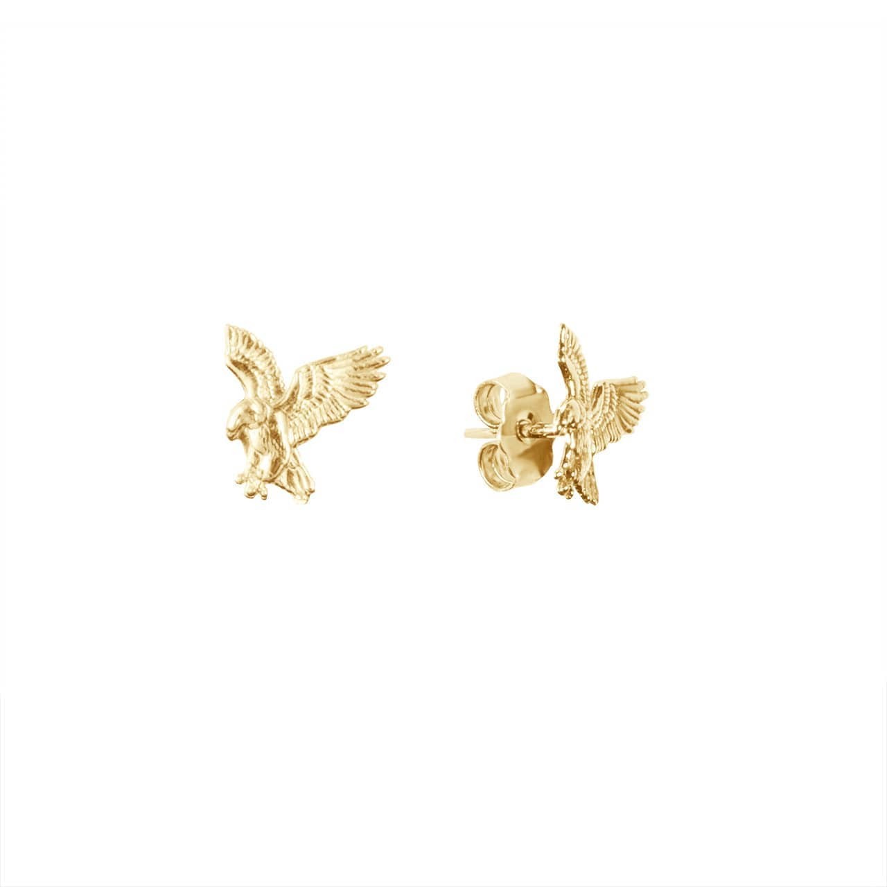 Gold American Eagle Stud Earrings (Available in Yellow/White Gold)