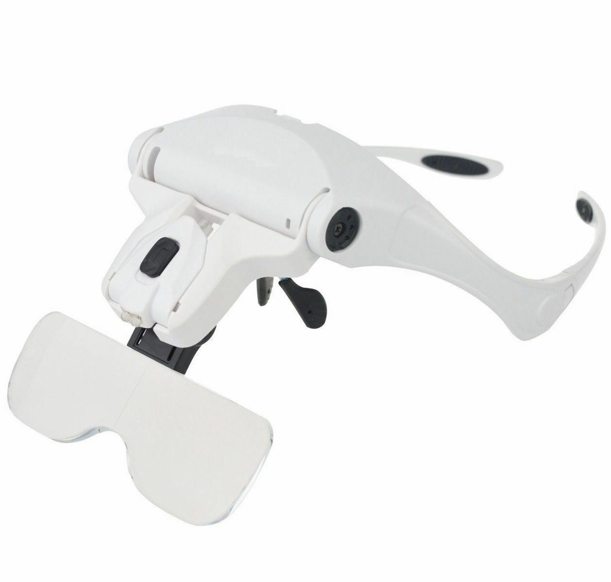 Magnifying Glass Lens LED Light Visor Head Loupe Jeweler Headband Magnifier