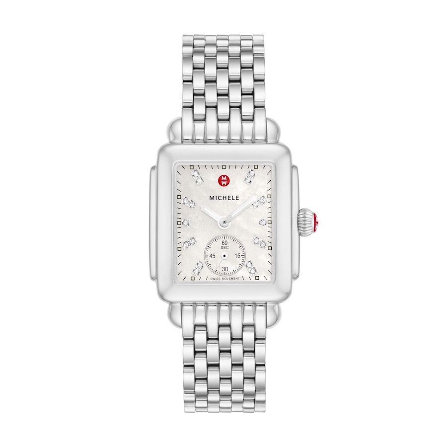 NEW Michele Deco Mid Diamond Dial MOP MWW06V000002 Ladies 29mm Watch