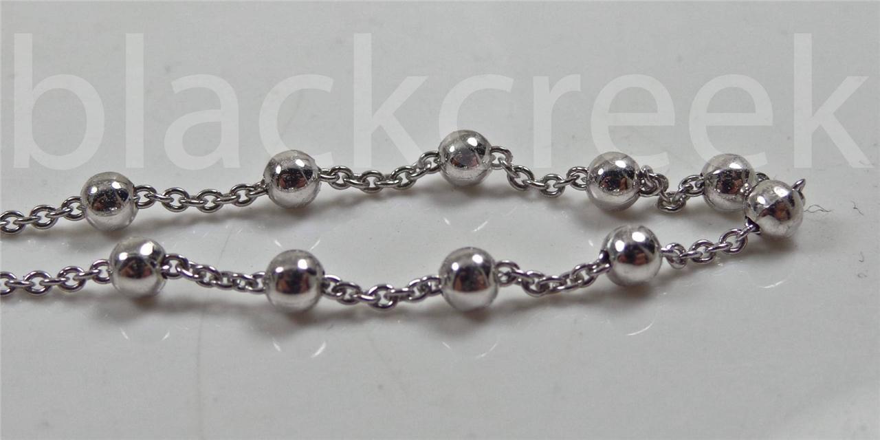 925 Sterling Silver ~ Bead Rosary Necklace ~ Crucifix ~ 16 / 18 / 22 / 24 inches