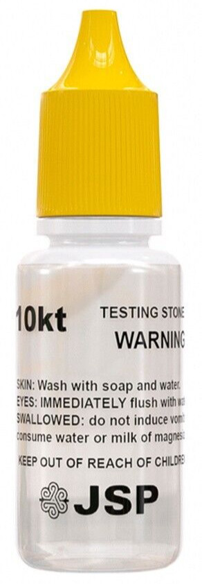 Gold Testing Kit 10k & 18k Solution Acid with Scratch Stone Test Detector Metals