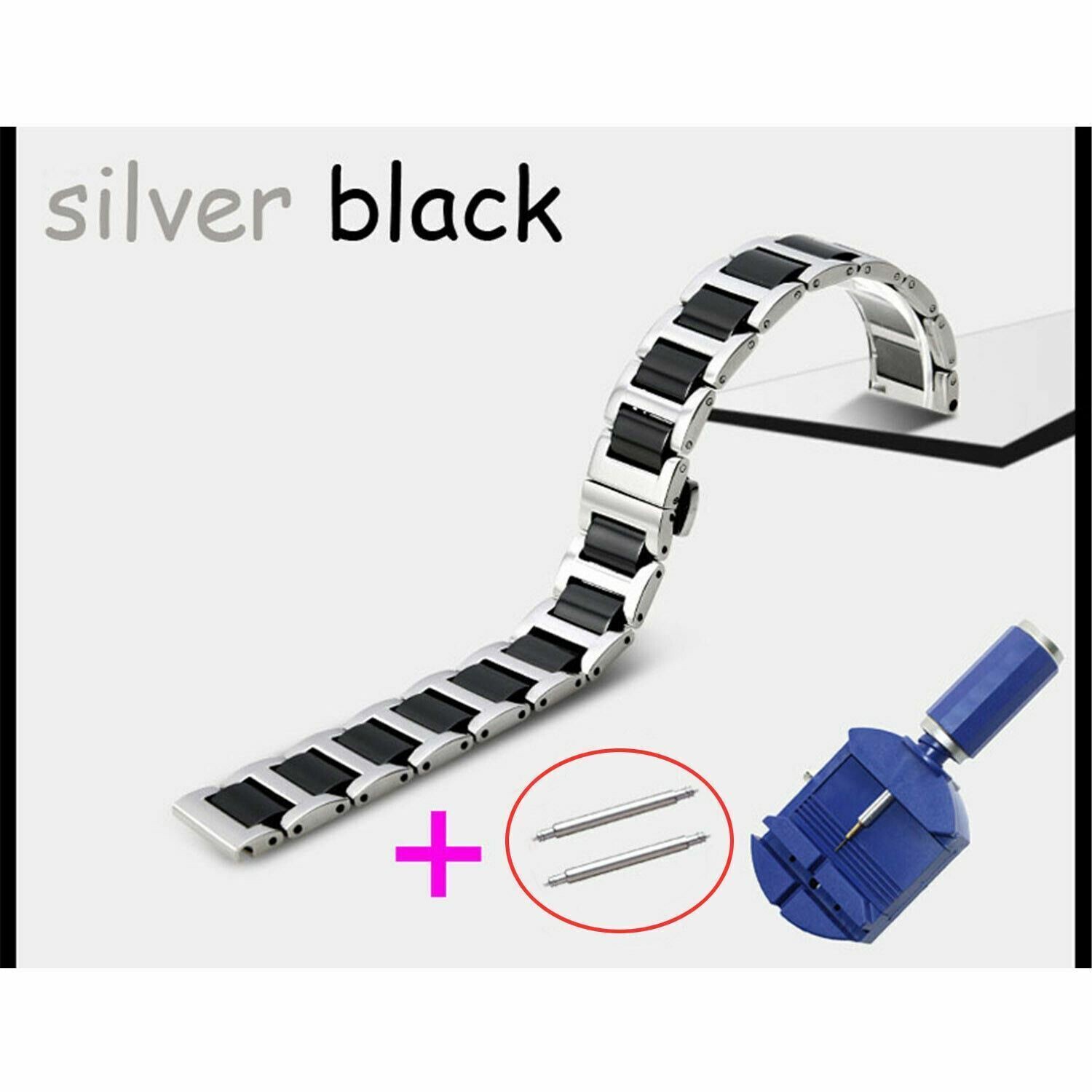 12mm 13 14 15 16 17 18 19 20 22mm Metal Strap Stainless Steel Watch Band Ceramic