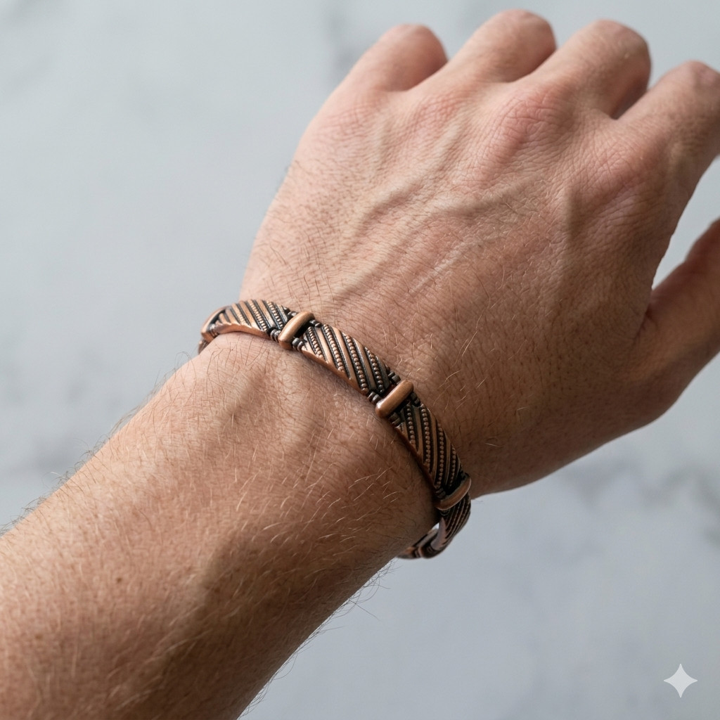 Copper Magnetic Link Bracelet Copper Arthritis Pain Therapy Bracelet A