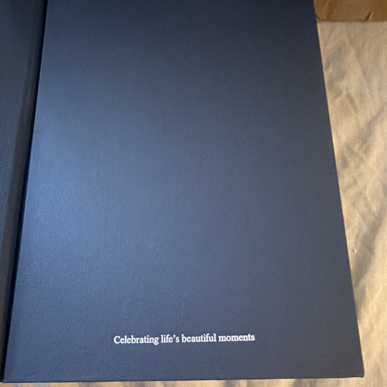 Blue Nile Lined Blue Rectangle Jewelry Gift Box w/ Insert, Empty Box