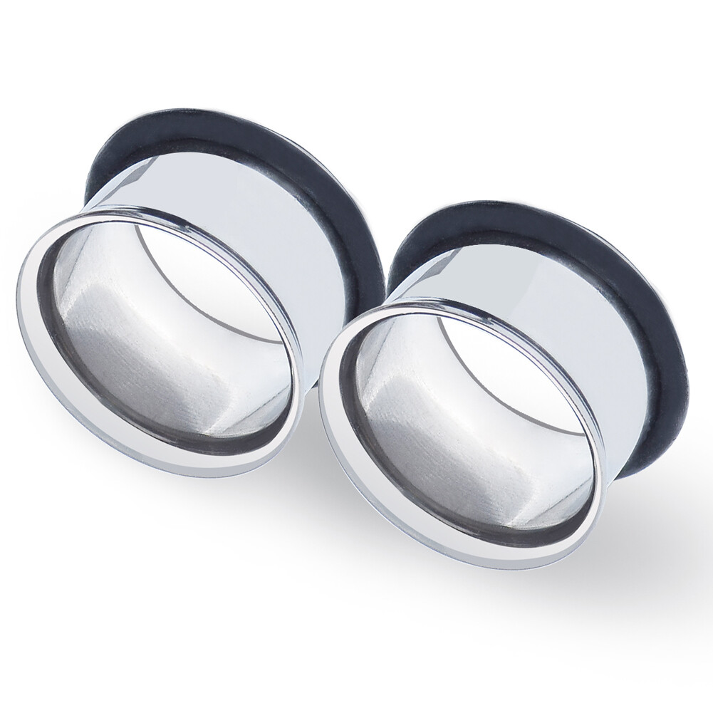 Single Flared Stainless Steel Ear Gauges Flesh Tunnels Plugs Piercing 8g-5/8″