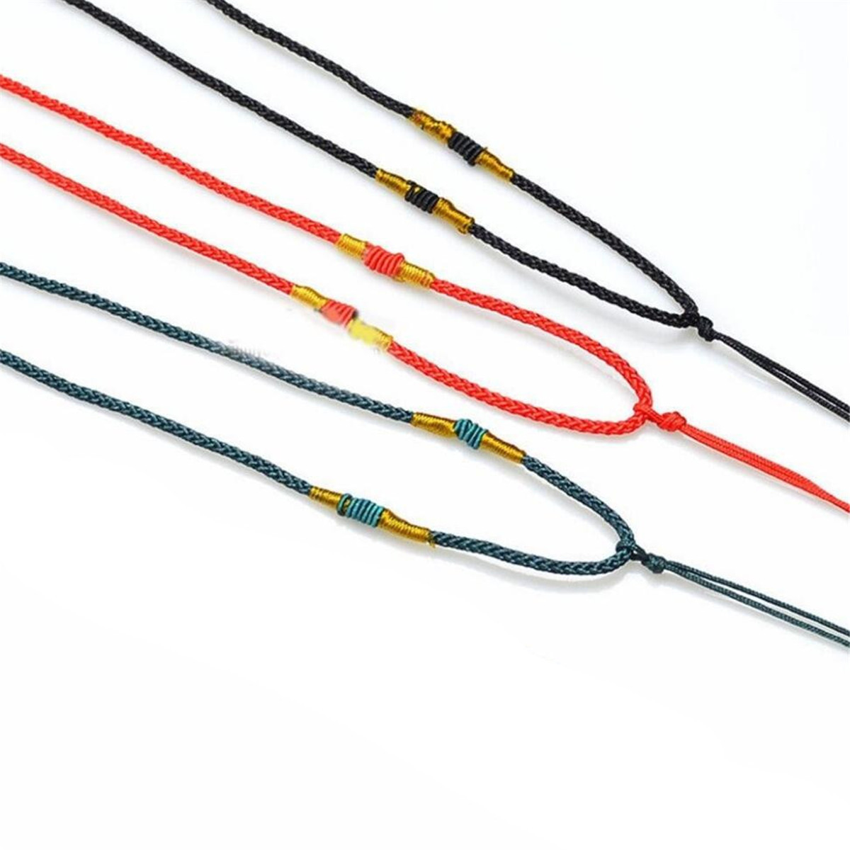 5/10pcs Handmade Braided Line Rope String Cord Jade Beads for Pendant Necklace