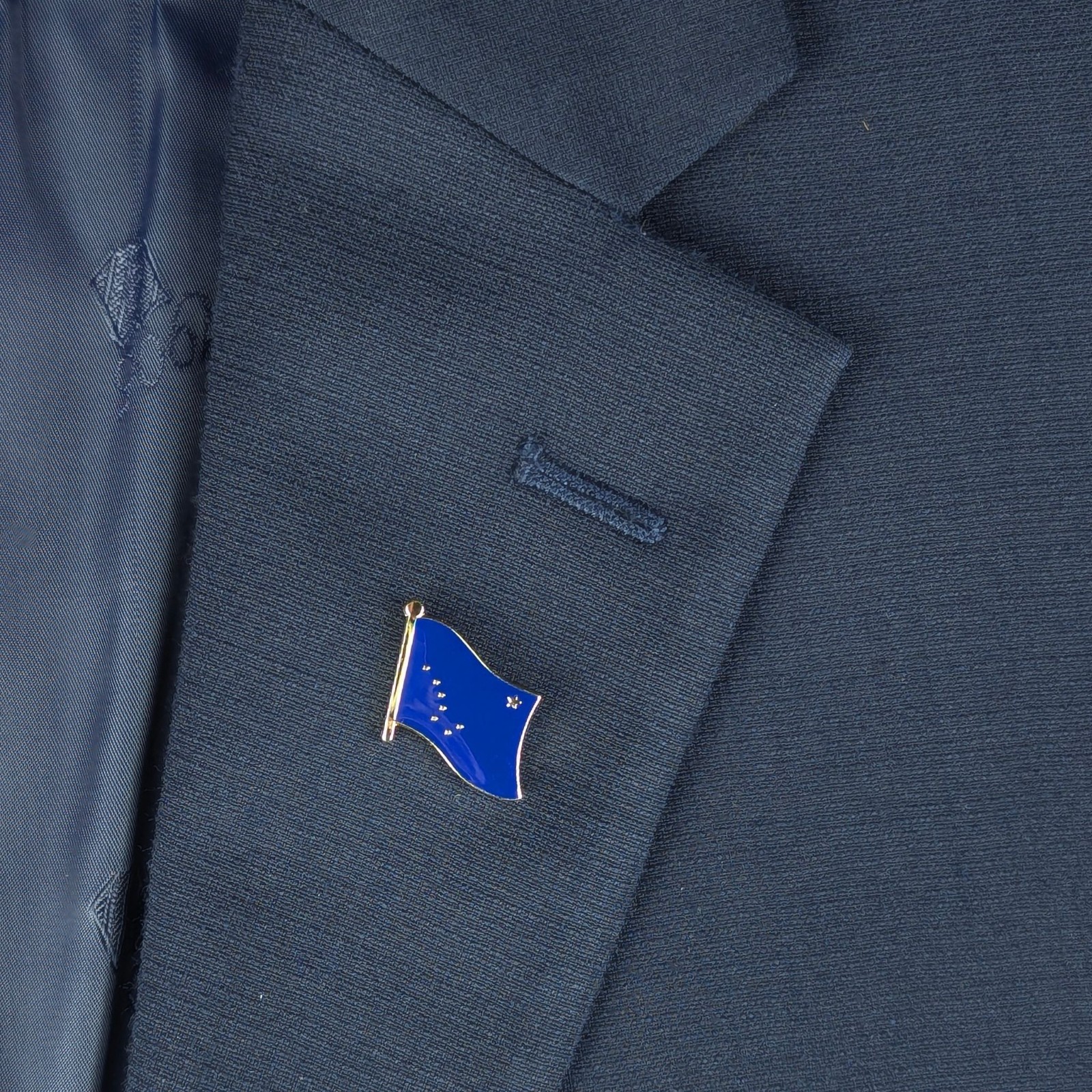 Alaska State Flag Lapel Pin; Die-Struck Steel Alloy