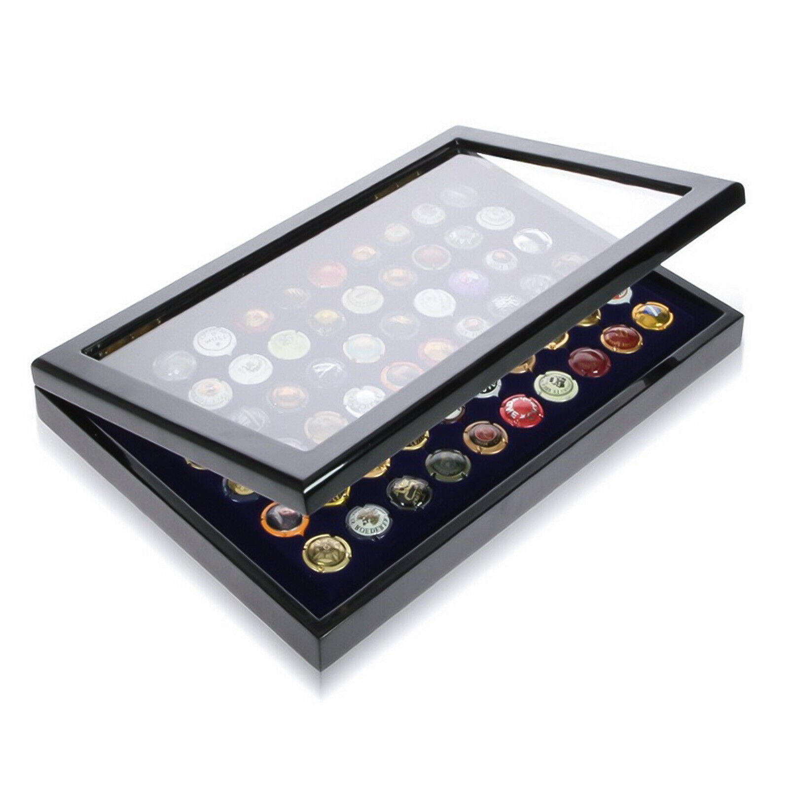 2× Jewelry Ring Display Organizer Tray Holder Earrings Storage Case 100 Slots US