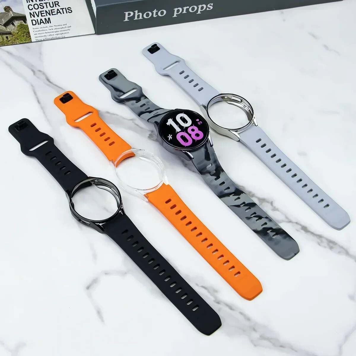 Silicone Band Strap+Case for Samsung Galaxy Watch 4 5 6 7 40/42/43/44/45/46/47mm