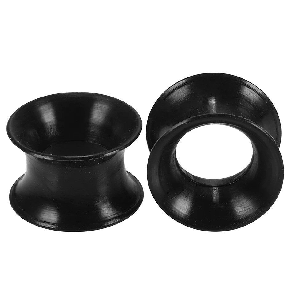 2pcs Thin Silicone Ear Plug Ear Tunnels Plugs Gauges Jewelry Earlets Flesh Gauge