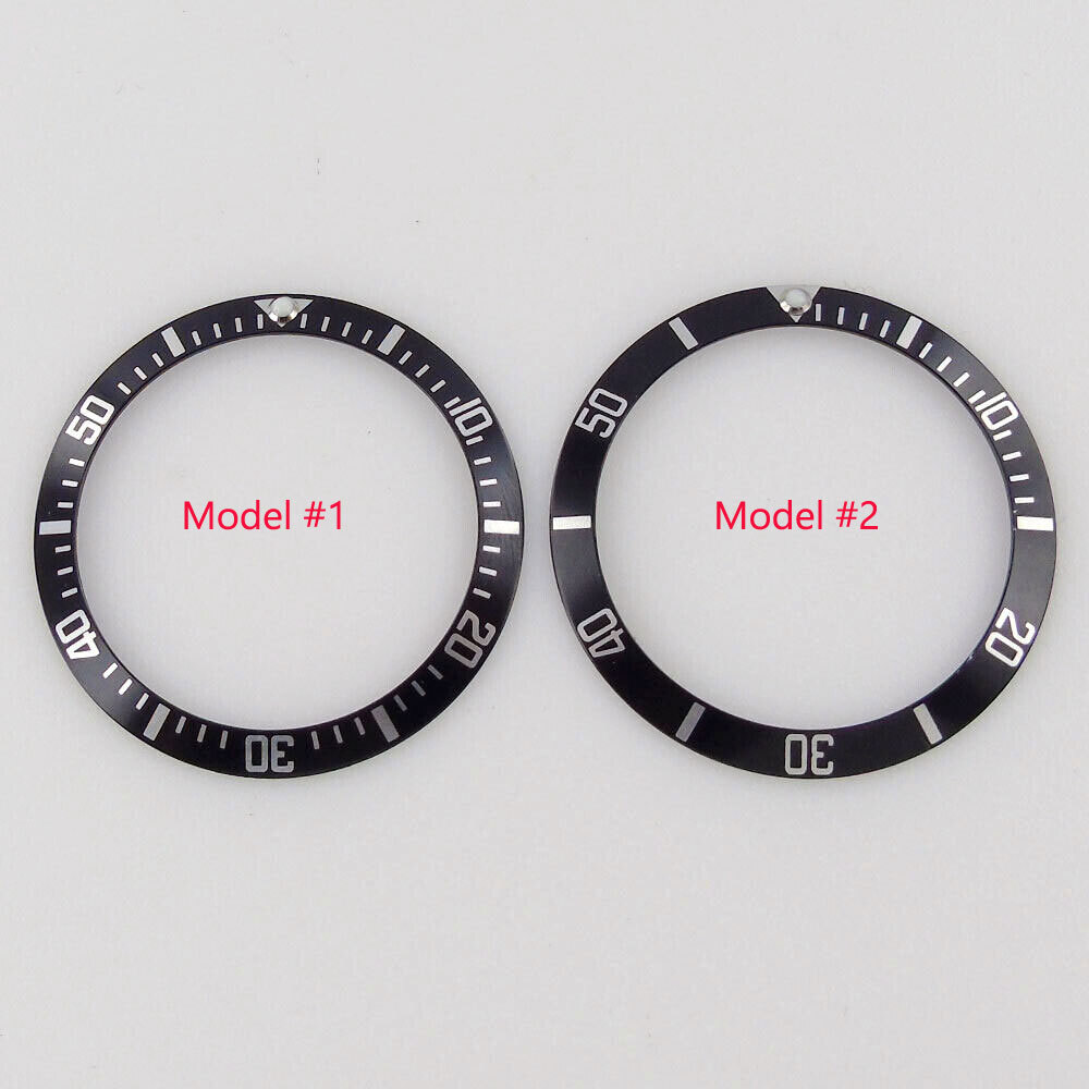 38mm Black Aluminum Alloy Bezel Insert For 40mm Parnis Bliger SUB Mens Watch