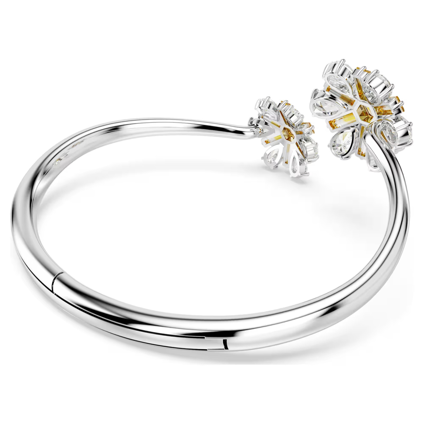 Idyllia Yellow Rhodium Plated Bangle Flower New