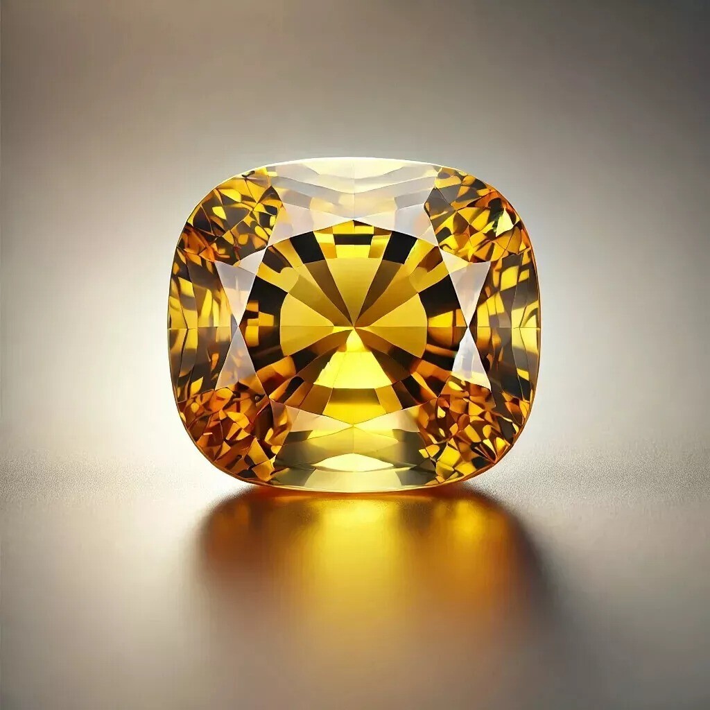 Natural Ceylon Yellow Sapphire Cushion Cut 15-16 Ct EGL Certified Loose Gemstone
