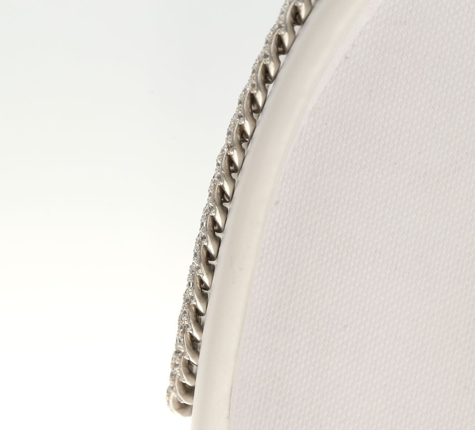 2.81Ozt 7.8MM SOLID Cuban Link Chain CZ Necklace 925 Sterling Silver 24” Long