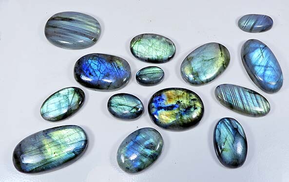 Natural Multi Flash Labradorite loose Cabochon Gemstone Wholesale Lot