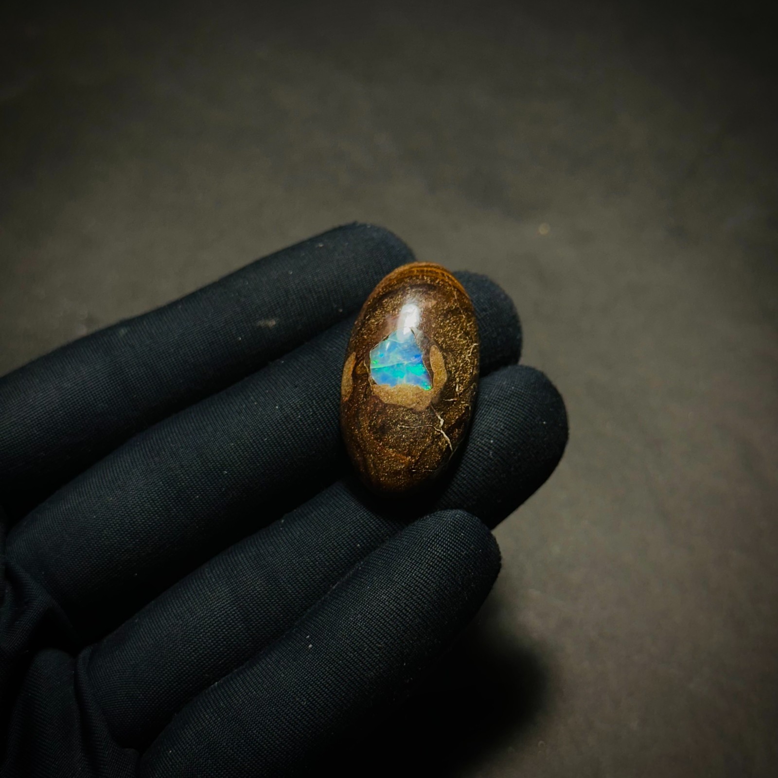 40Ct, Earth-Mined Australian Boulder Opal, Hand Polished Opal Cabochon, 36x20x9