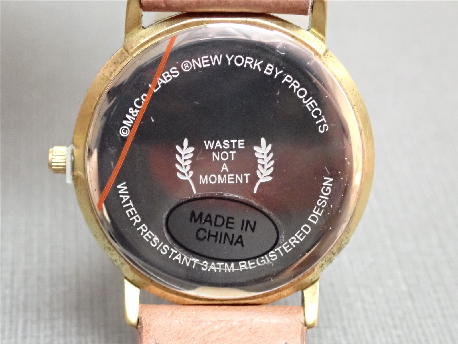 NEW Projects Watches PJT-7401BRBR Bodoni Brass M&Co 33mm Brown Leather Band