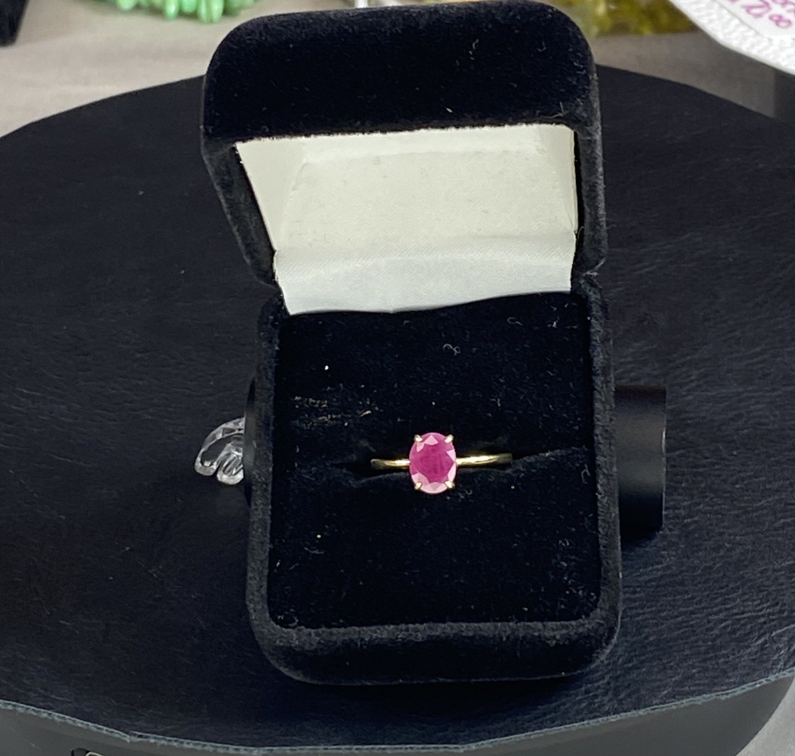 Dianty Ruby Ring in 925 SS with YG overlay Size 6 & 10. See description below..