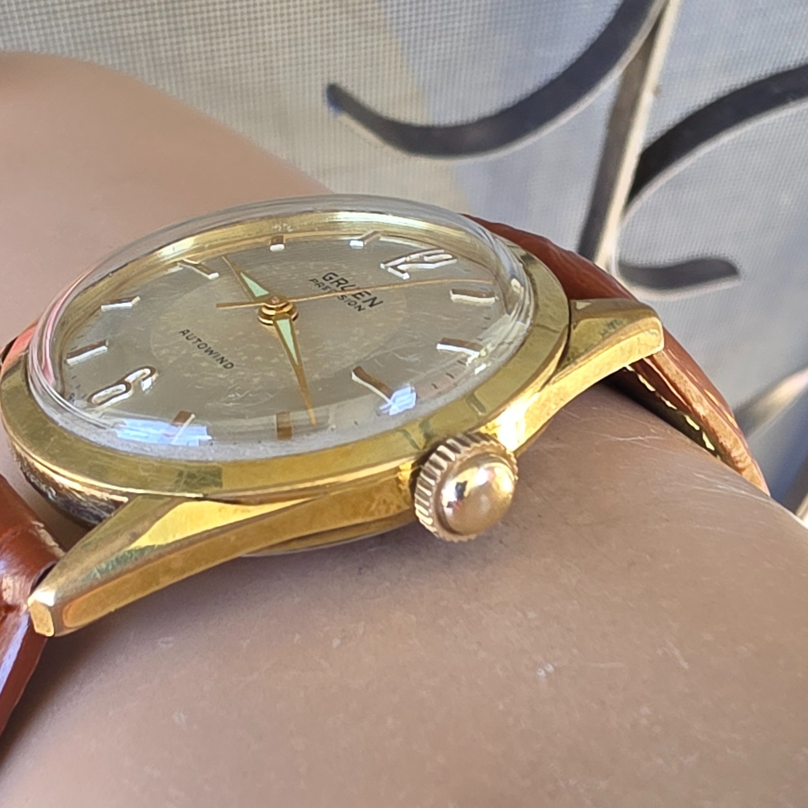 Vintage GRUEN men’s automatic watch N710SS SWISS 1960s