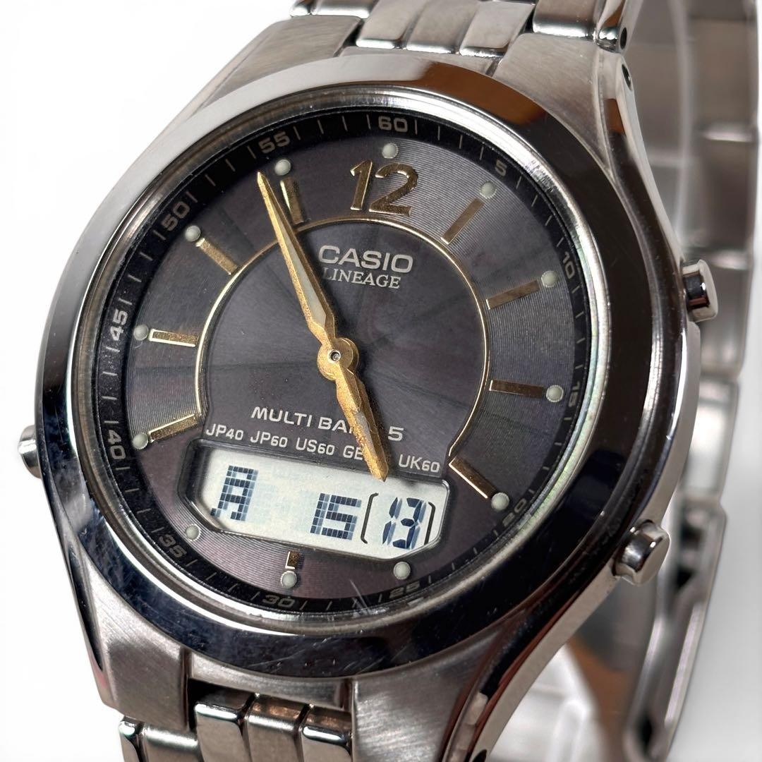 CASIO LINEAGE LCW-M200 Radio-Controlled Solar Watch, Gray Dial, Men’s