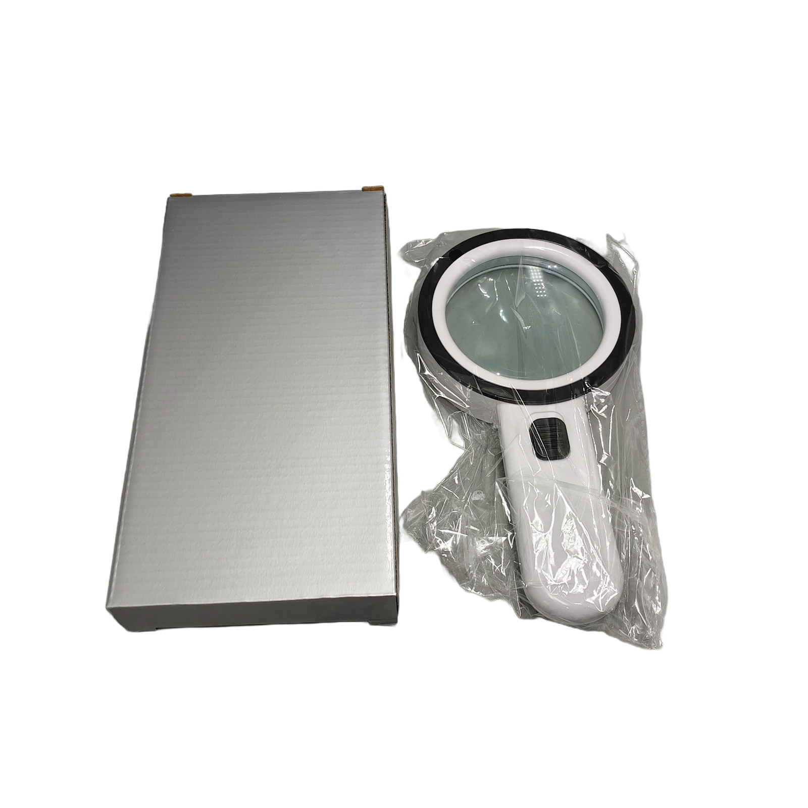 30X Jumbo Handheld Magnifying Glass W/ 12 Bright LED Light Illuminated Magnifier