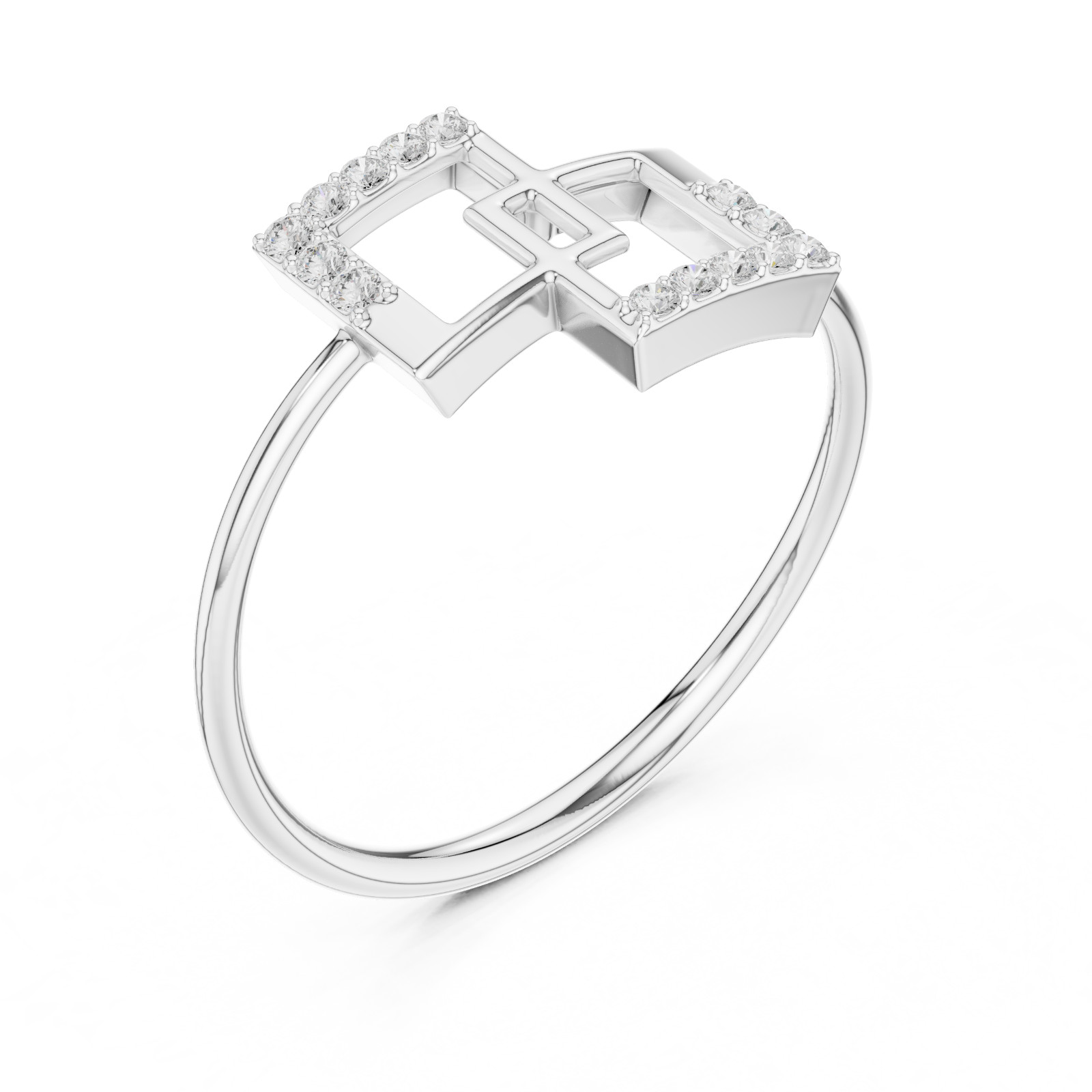 14 Pcs Natural Round Classic Diamond Ring Women Fine Jewelry Gift 925 Silver