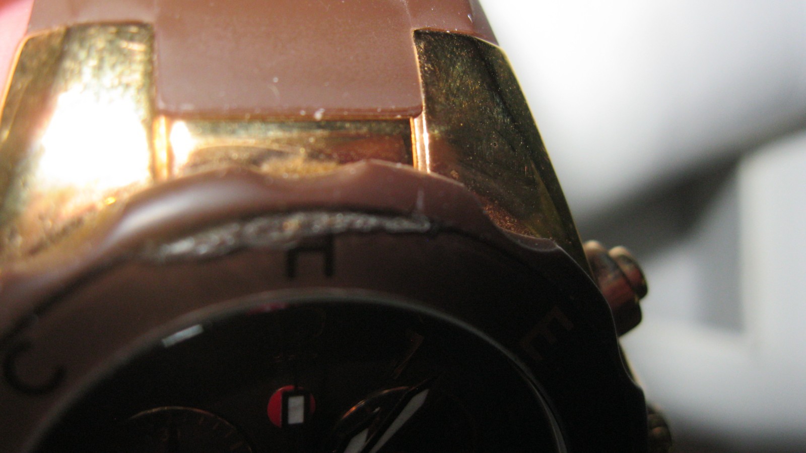 MICHELE TAHITIAN JELLY BEAN WATCH BROWN
