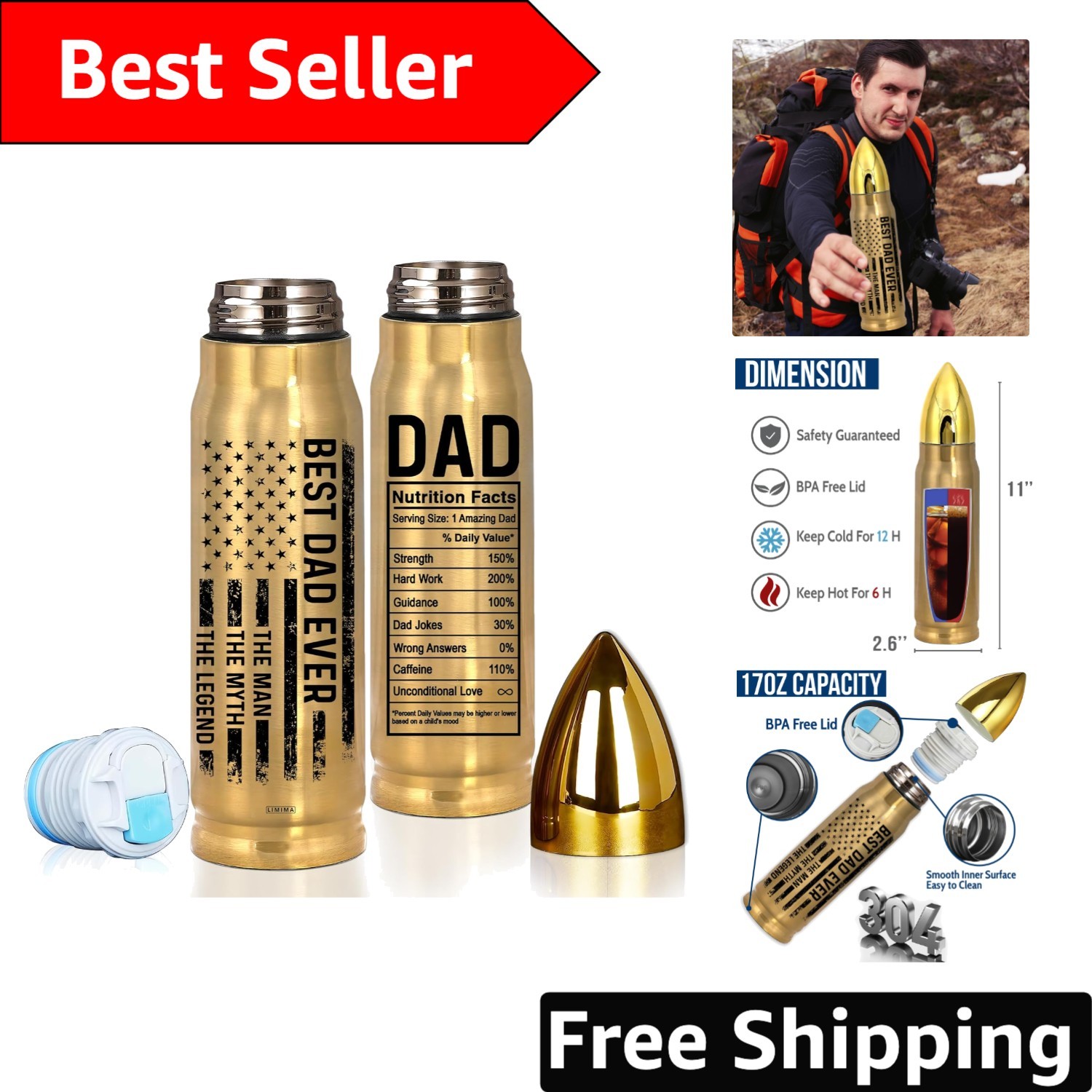 Unique 17oz Tumbler for Dad – Perfect for All Celebrations and Everyday Use