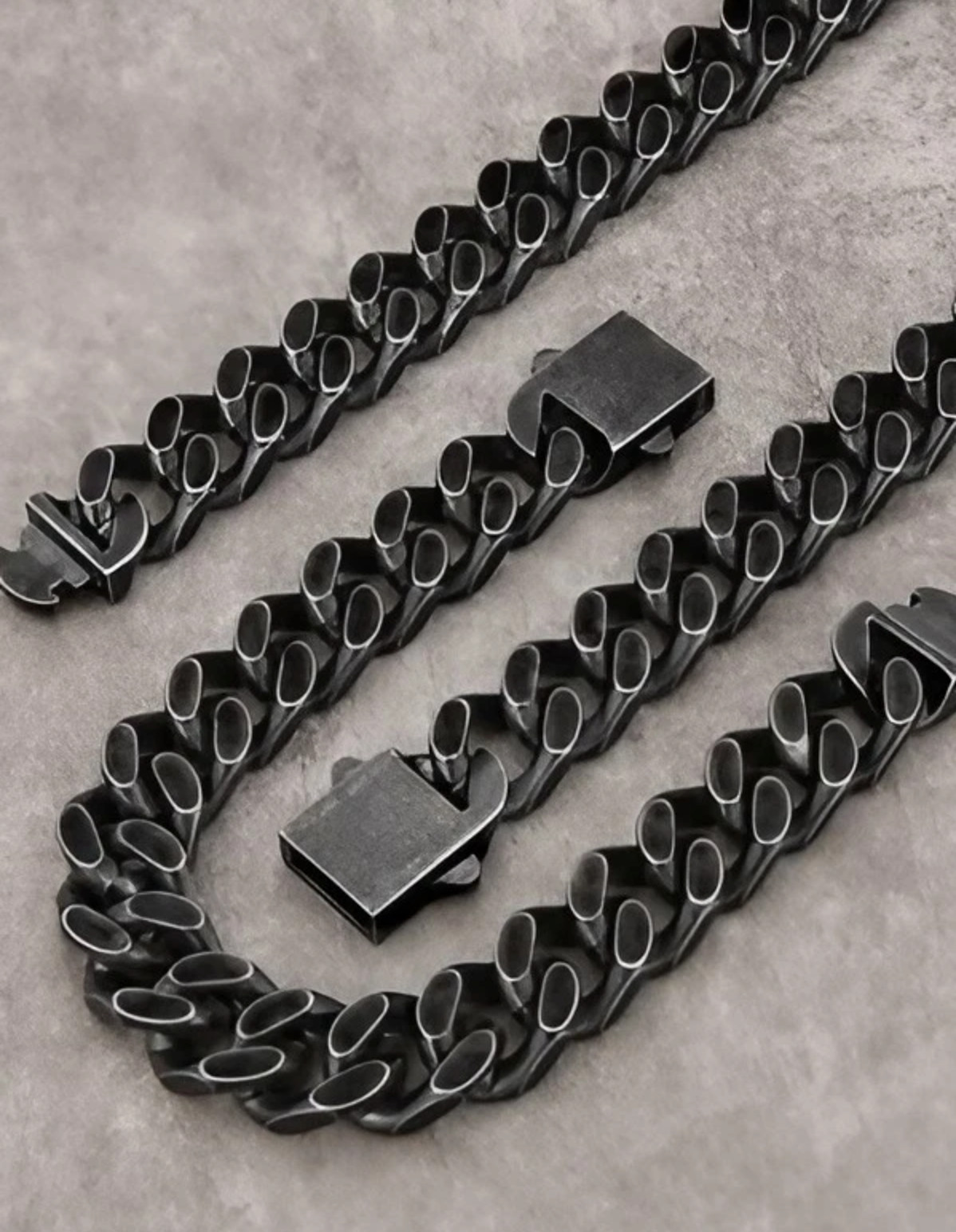 Barbed Wire Necklace, Cuban Chain, 316L Stainless Steel, Punk Jewelry
