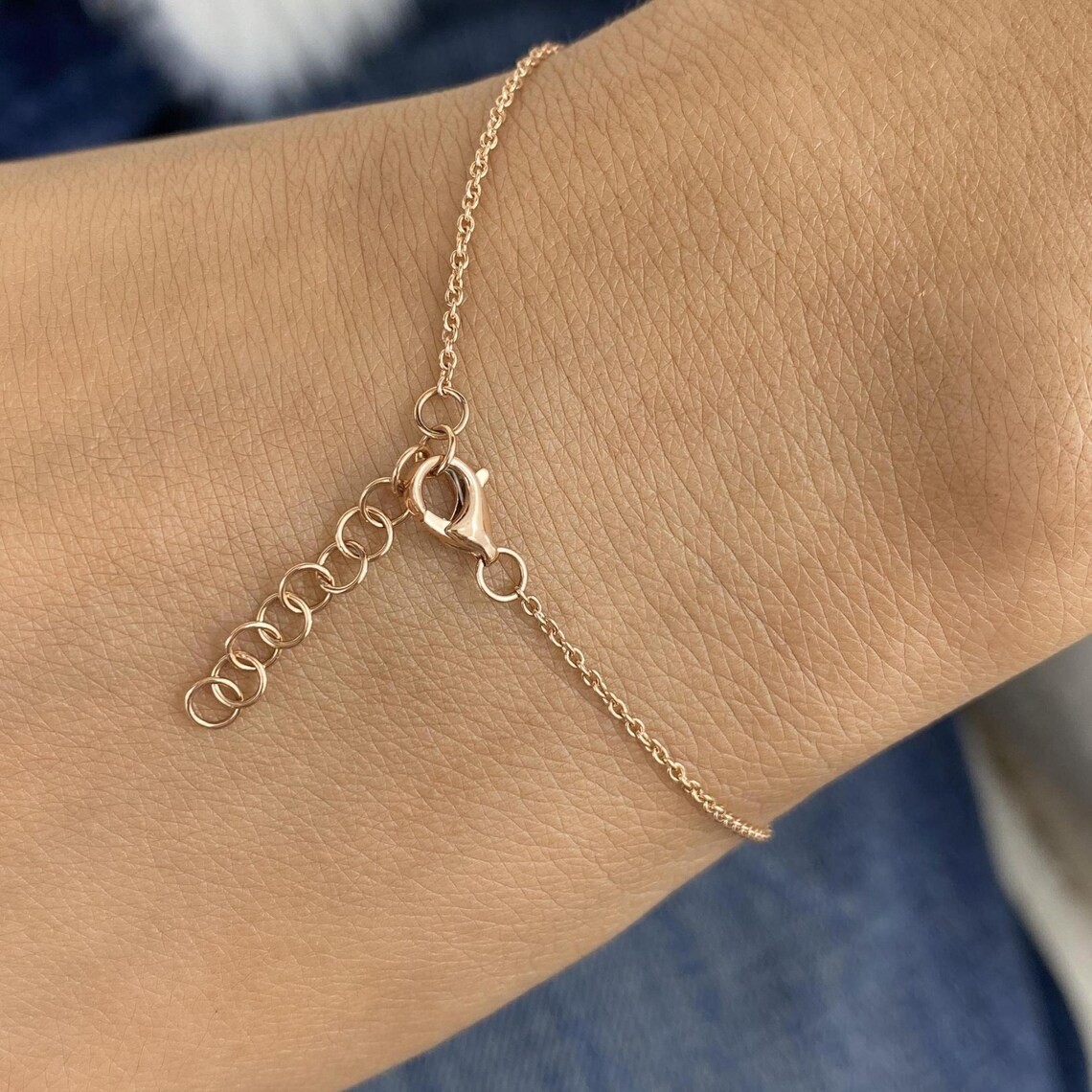2.50 Ct Treated Certified White Diamond Ring Finger/Hand Chain Bracelet. 925