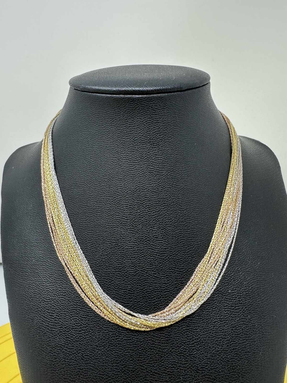 Sterling Silver Eros Milano 20 Stranded Choker Necklace Bracelet Set 42g 15” 6”