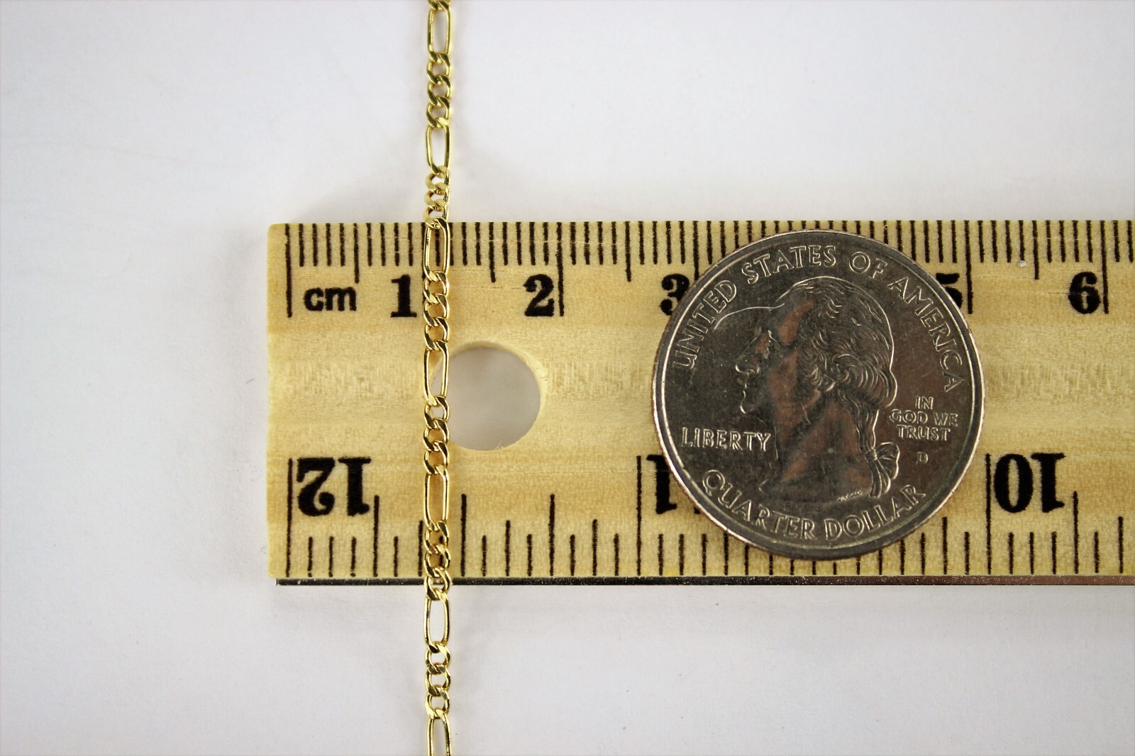 10k Yellow Gold 2mm-5.5mm Figaro Link Chain Necklace 16″ – 30″ Hollow