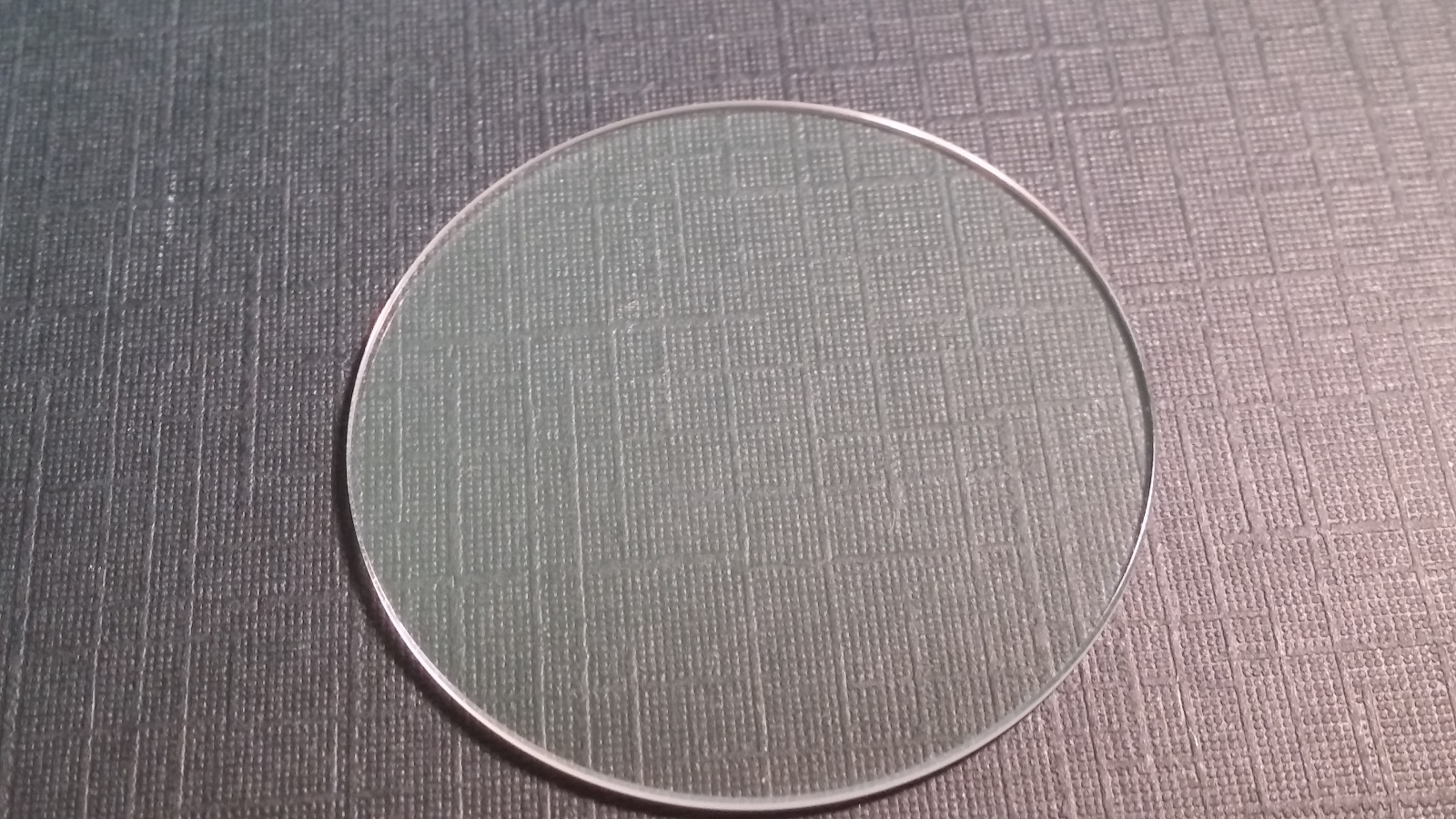 Unbranded Sapphire Crystal- 33.50mm diameter by 1.3mm thick. dome