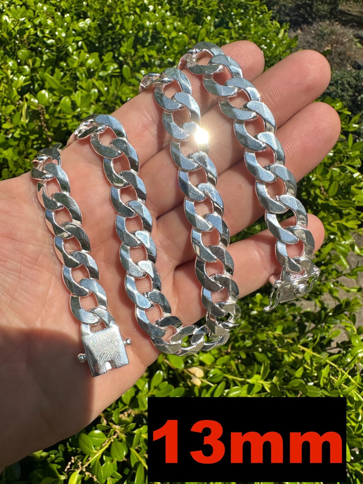 Curb Cuban Link Chain Necklace Bracelet Real 925 Sterling Silver Sleek Box Clasp
