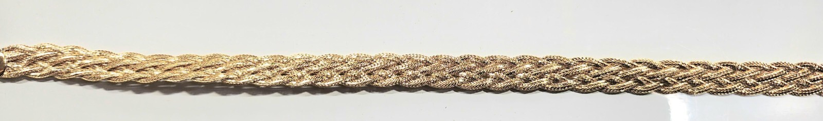 Gold Filled Braided Ankle Bracelet 9.75 inch Long