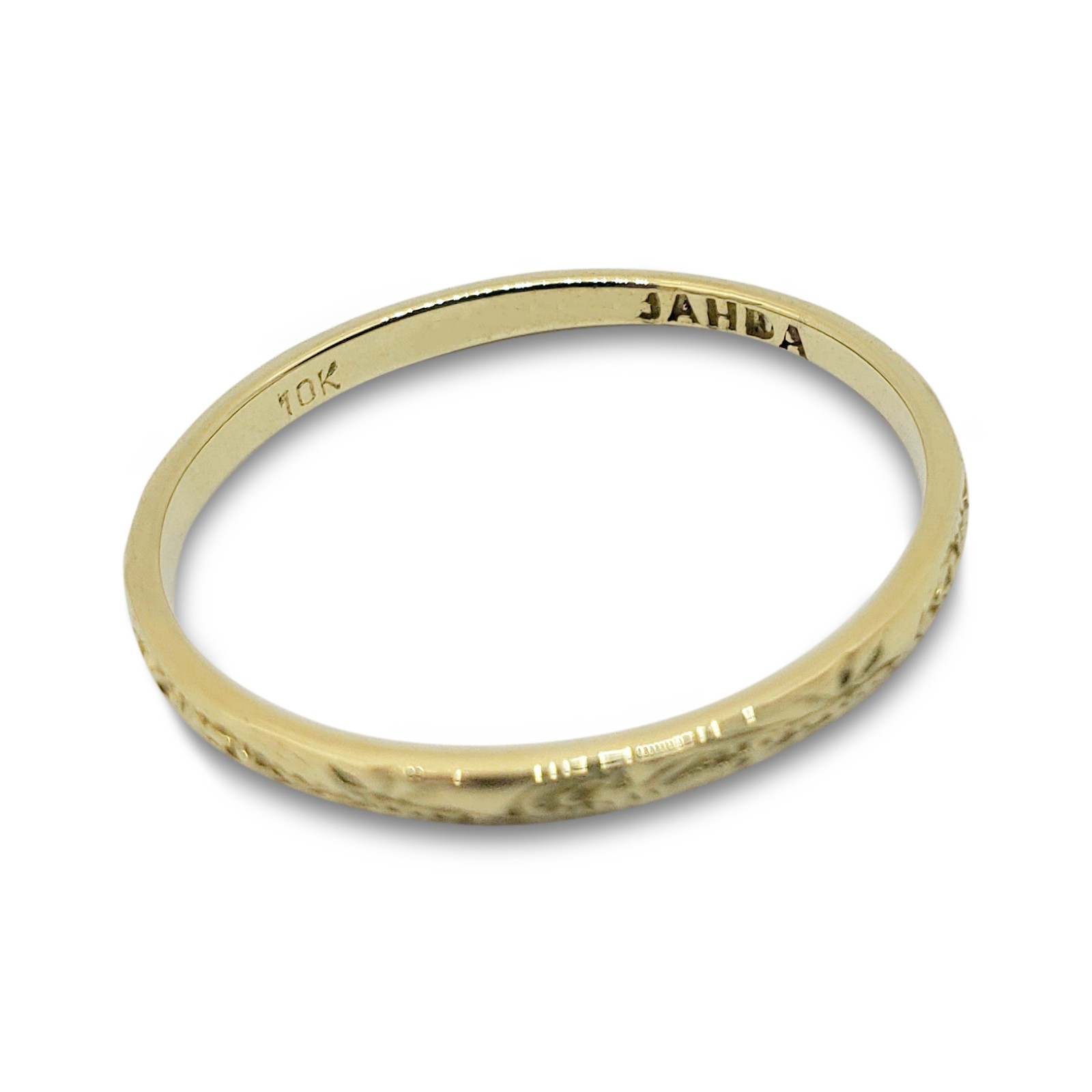 Solid 10K Women’s Yellow Gold Engraved Hawaiian Scroll Ring 2mm Midi Size 1 – 12