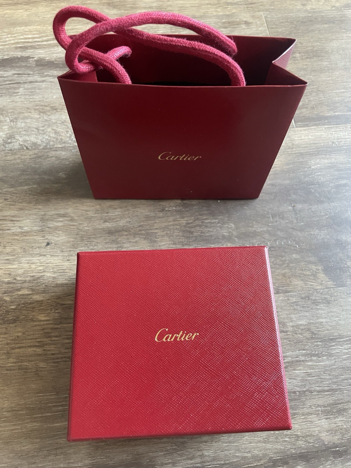 Cartier Empty Box small Red Lined Rectangle