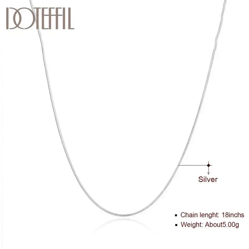 5/10PCS wholesale 925 sterling solid silver 1MM 16-30inch snake chain necklace