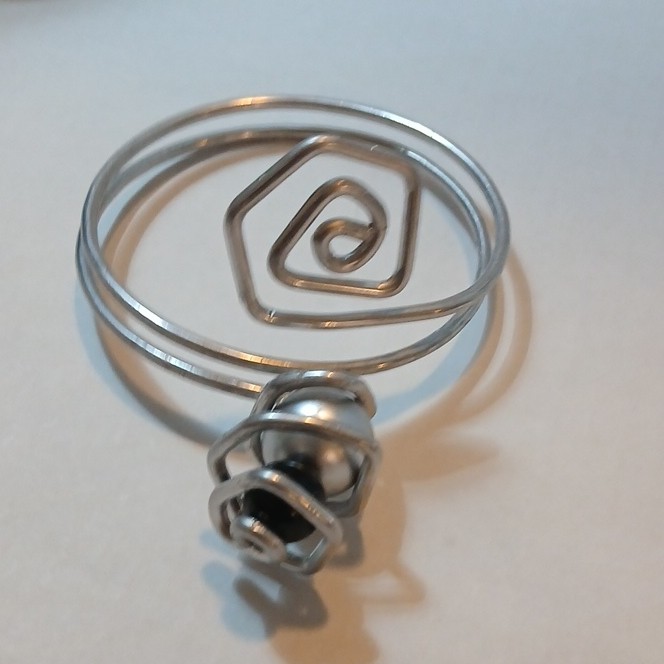 Black & White Spiral ‘Wire’ Wrap Bib Necklace bracelet original statement