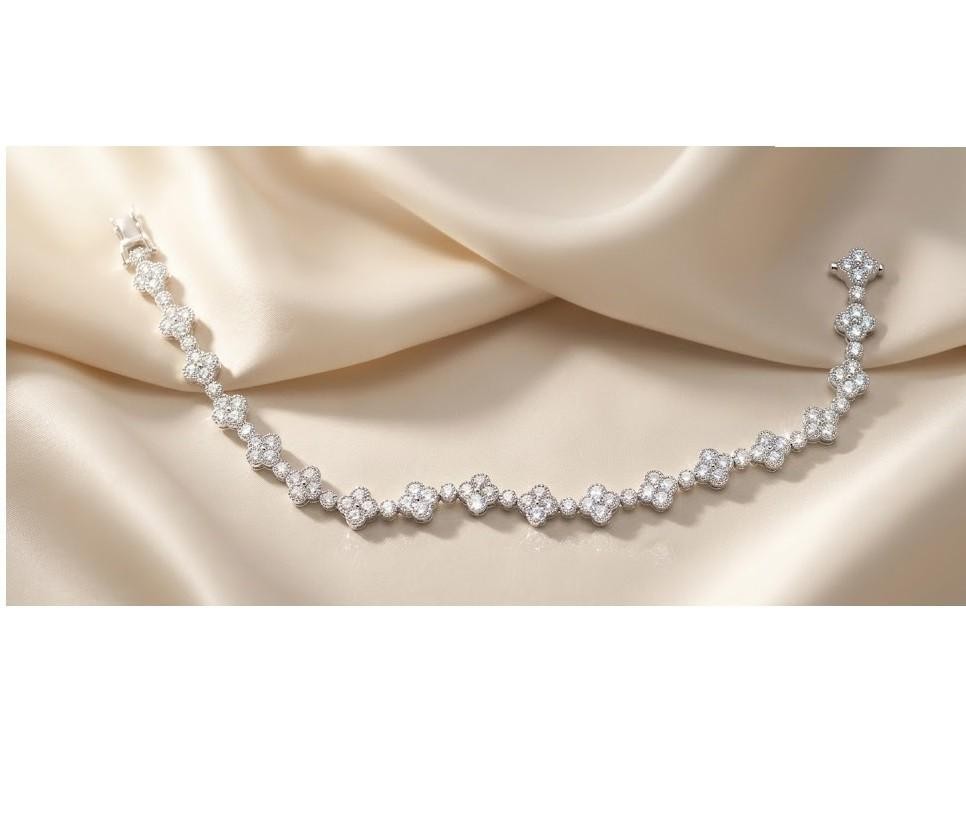 3.10 Ct Lab Grown Diamond Round Cut E/VS1 Tennis Bracelet 925 Sterling Silver