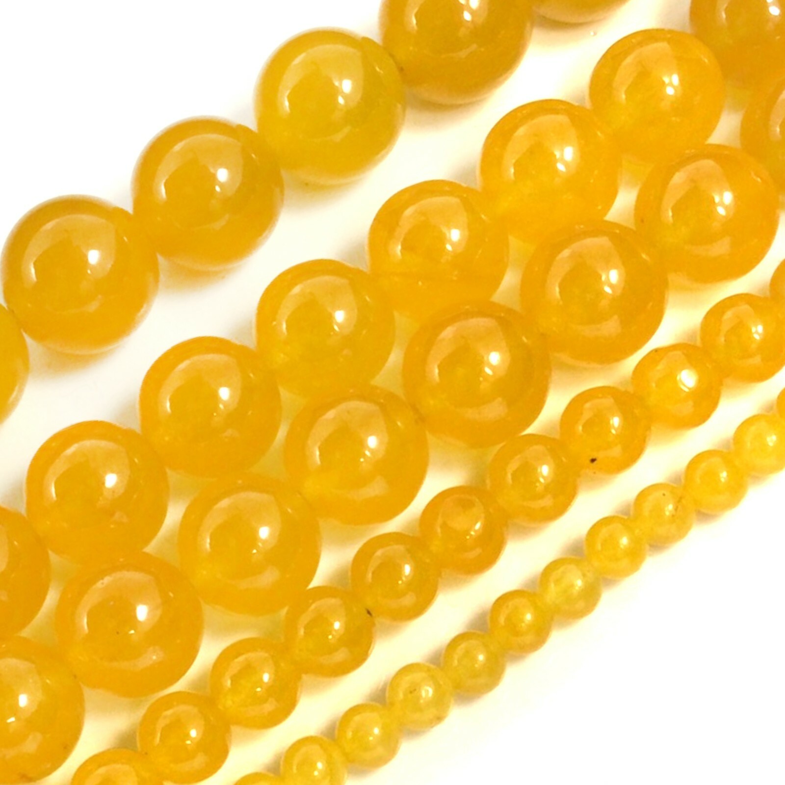 Butter Yellow Jade Round Gemstone Bead 15″ strand 4mm 6mm 8mm 10mm 12mm Grade AA
