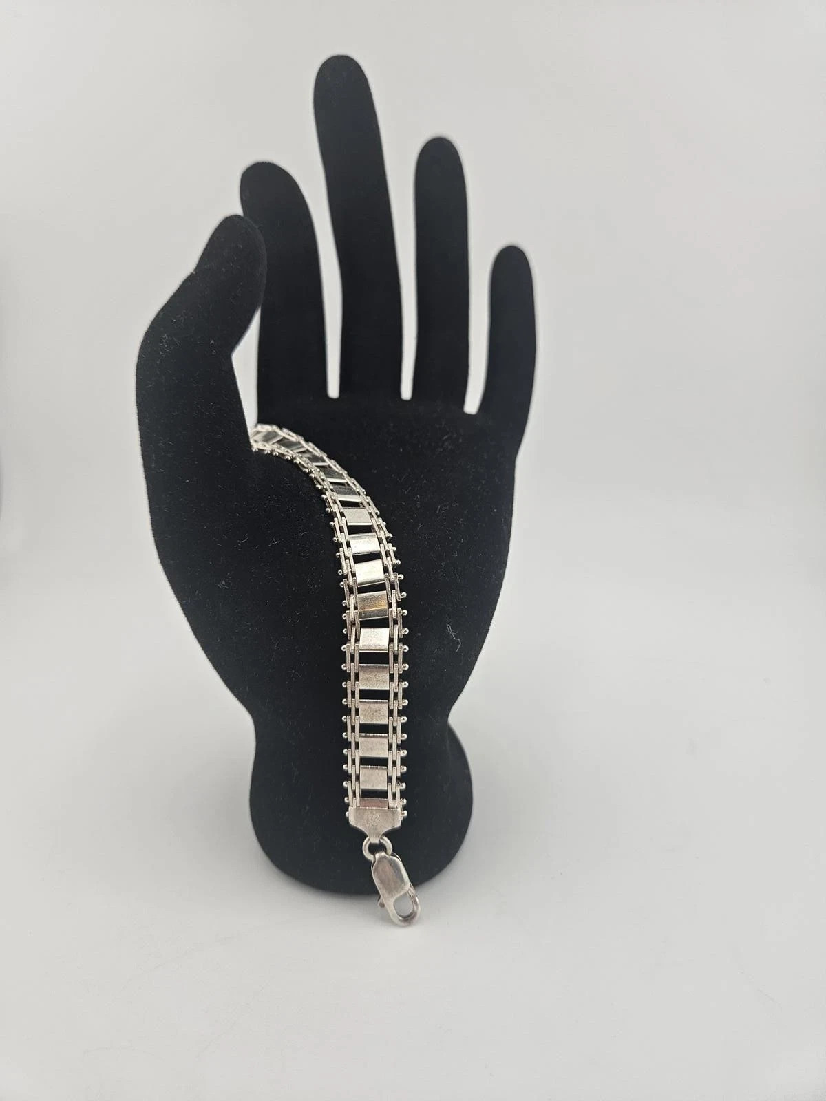 Solid Sterling Silver Unique Ladder Railroad Track Custom 7″ Bracelet