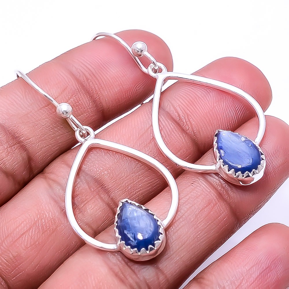 Natural Kyanite – Nepal Gemstone 925 Sterling Silver Earring 1.95″ E942324512
