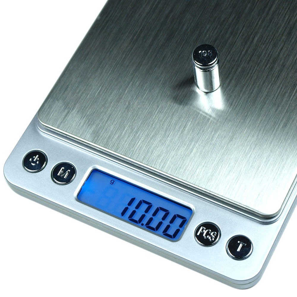 New: 500g x 0.01g Digital Precision Scale ACCT-500 Scale with Trays Black