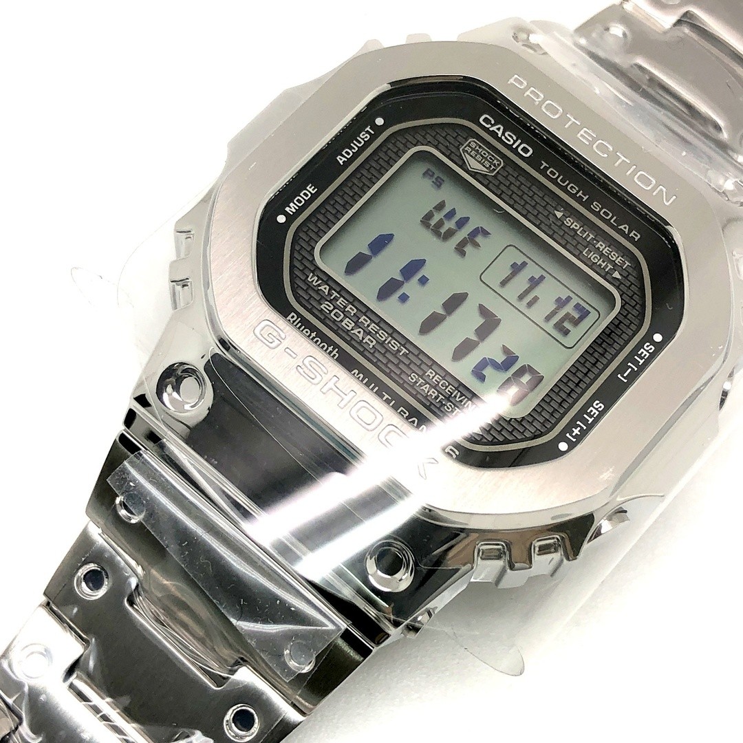 G SHOCK GMW B5000D 1 Full Metal Silver Radio Solar Bluetooth Equipped Mobile Lin