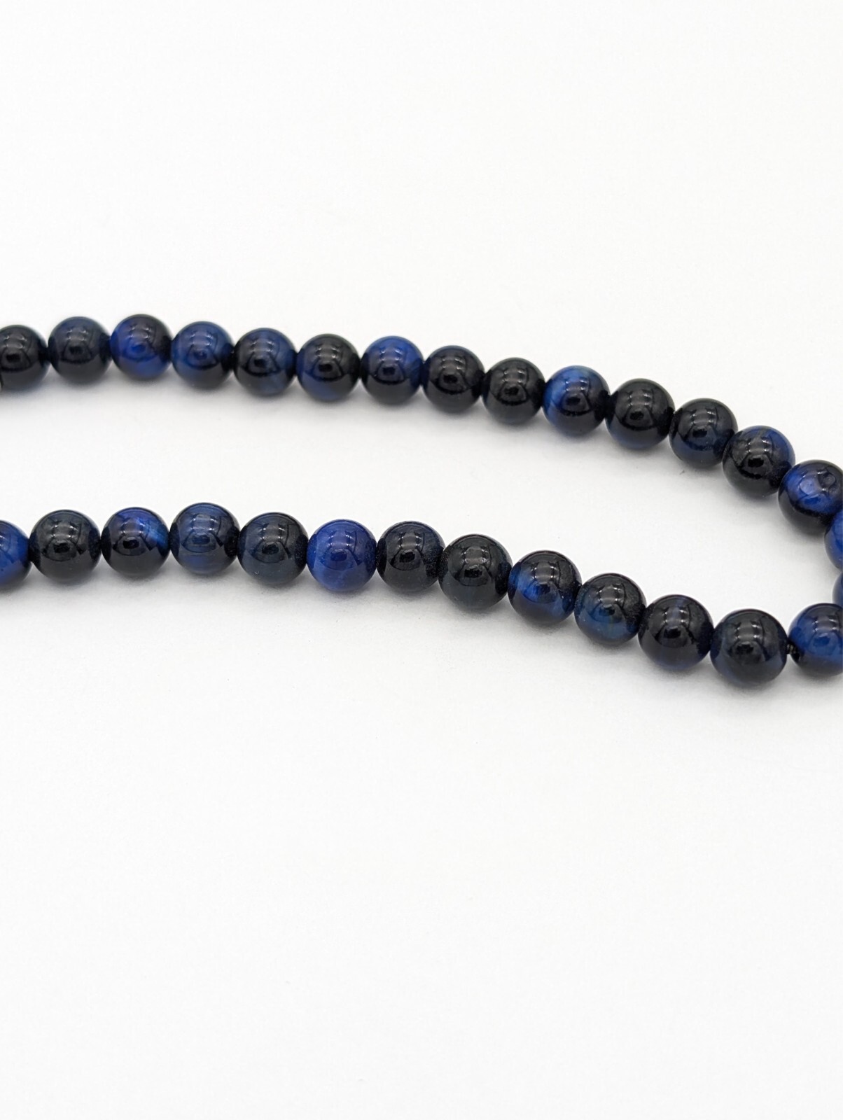 Handmade 925 Silver Blue Tiger’s Eye Bead Bracelet 6mm – Focus & Protection